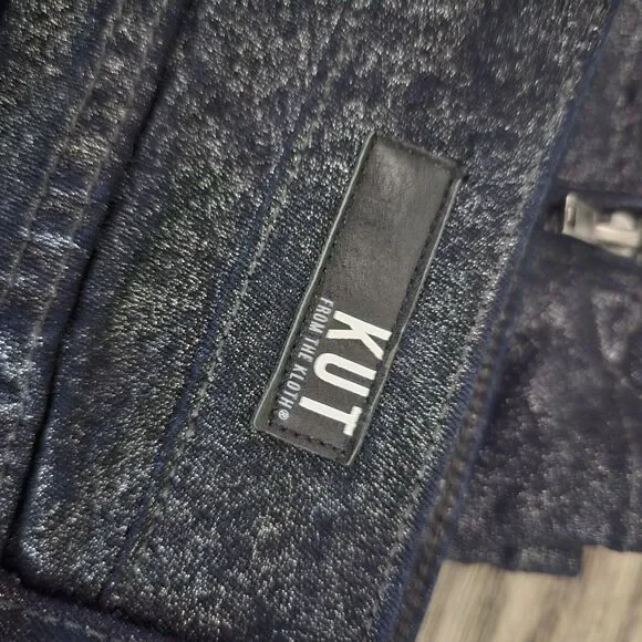 Kut From The Kloth Connie‎ Ankle Skinny Jeans Blue Sparkle Glitter Size 12 - Picture 9 of 10